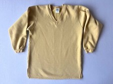 Vintage Russell Athletic Womens V Neck Blank Sweatshirt Sz S Yellow Made in USA