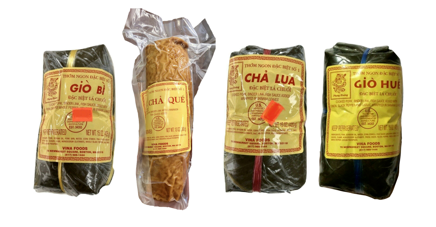 Cooked Pork Rolls (1 Gio Bi, 1 Cha Que, 1 Cha Lua, & 1 Gio Hue ...
