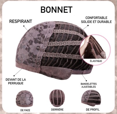 Perruque Synthétique Gris Clair à Frange - Cheveux Courts Lisses, Bonnet Moyen Inclus