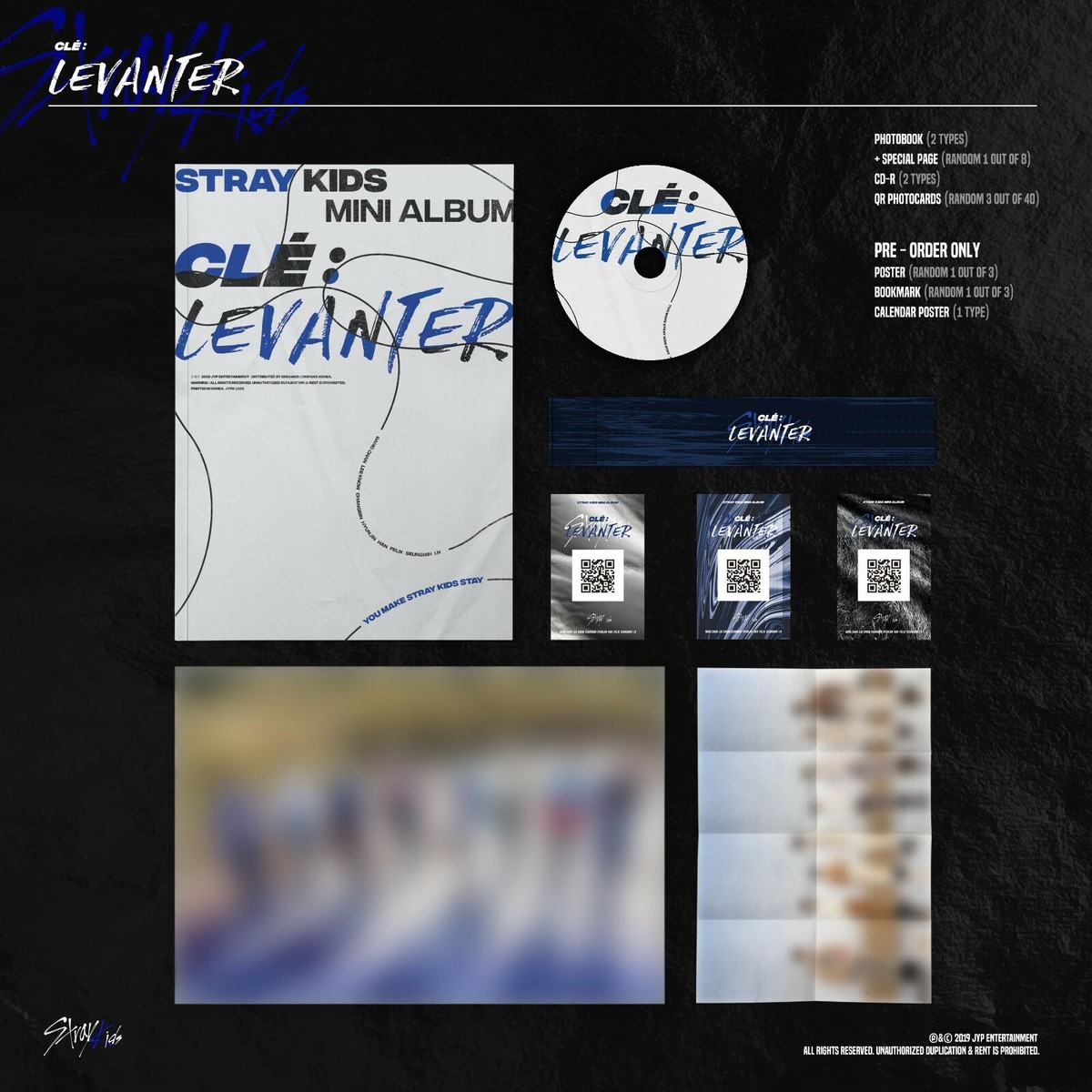 STRAY KIDS CLE : LEVANTER Normal Ver. CD + 3 PHOTOCARD + FOLDED