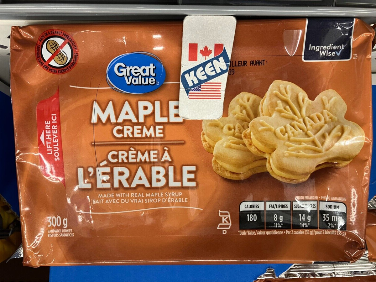 AiWaWa CA, Great Value Maple Creme filled cookies 300g | eBay