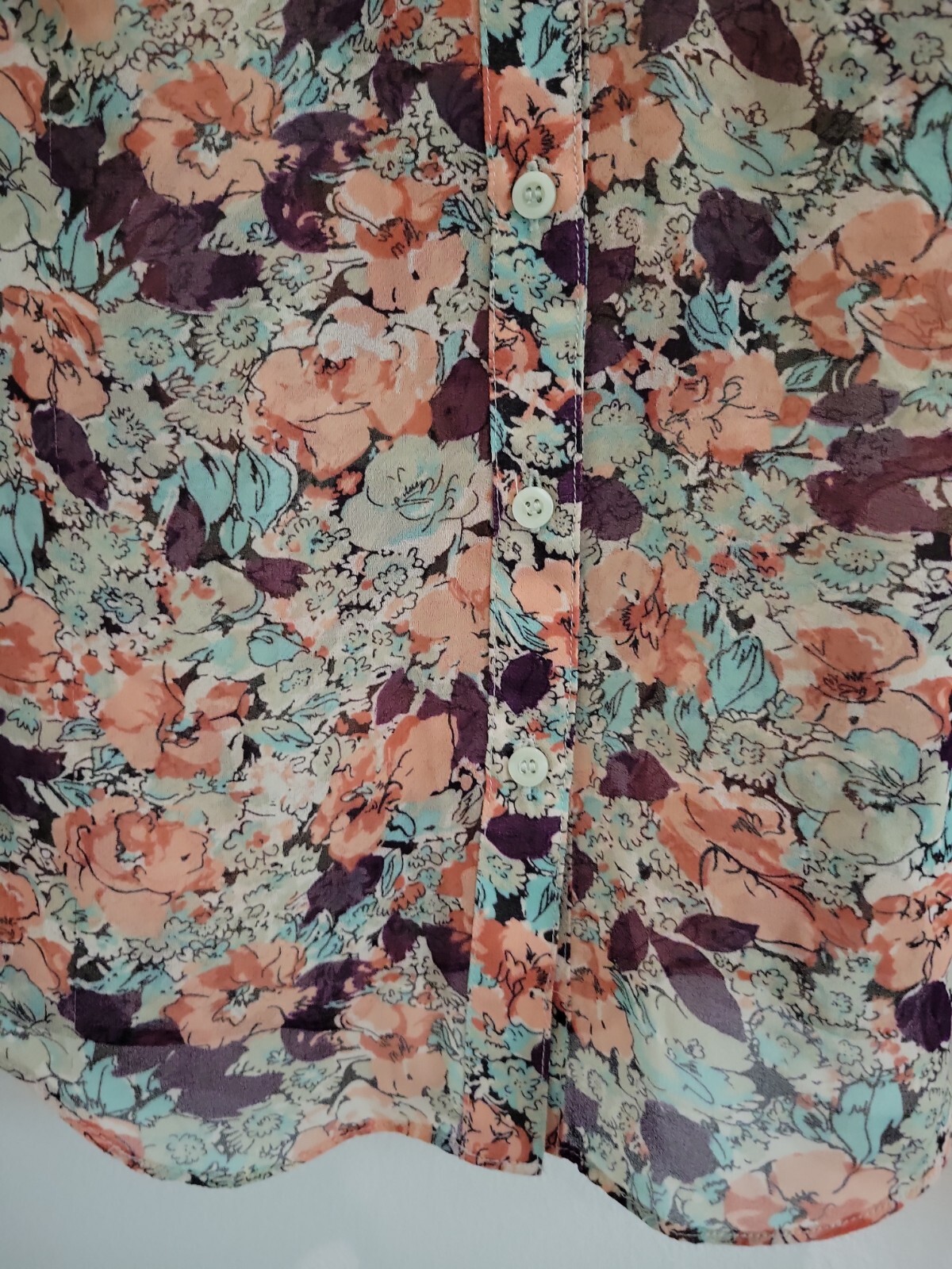 BCBGeneration Floral Button Down Blouse Size XS - image 3
