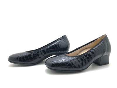 Goldkrone women's pumps size 35.5 high heel heel block heel slip on Black
