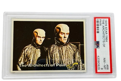 Star Trek Trading Card 1976 Topps PSA 8 The Architects Of Pain #68 Aliens RARE