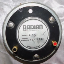 Radian 475 PB-8 hf compression driver