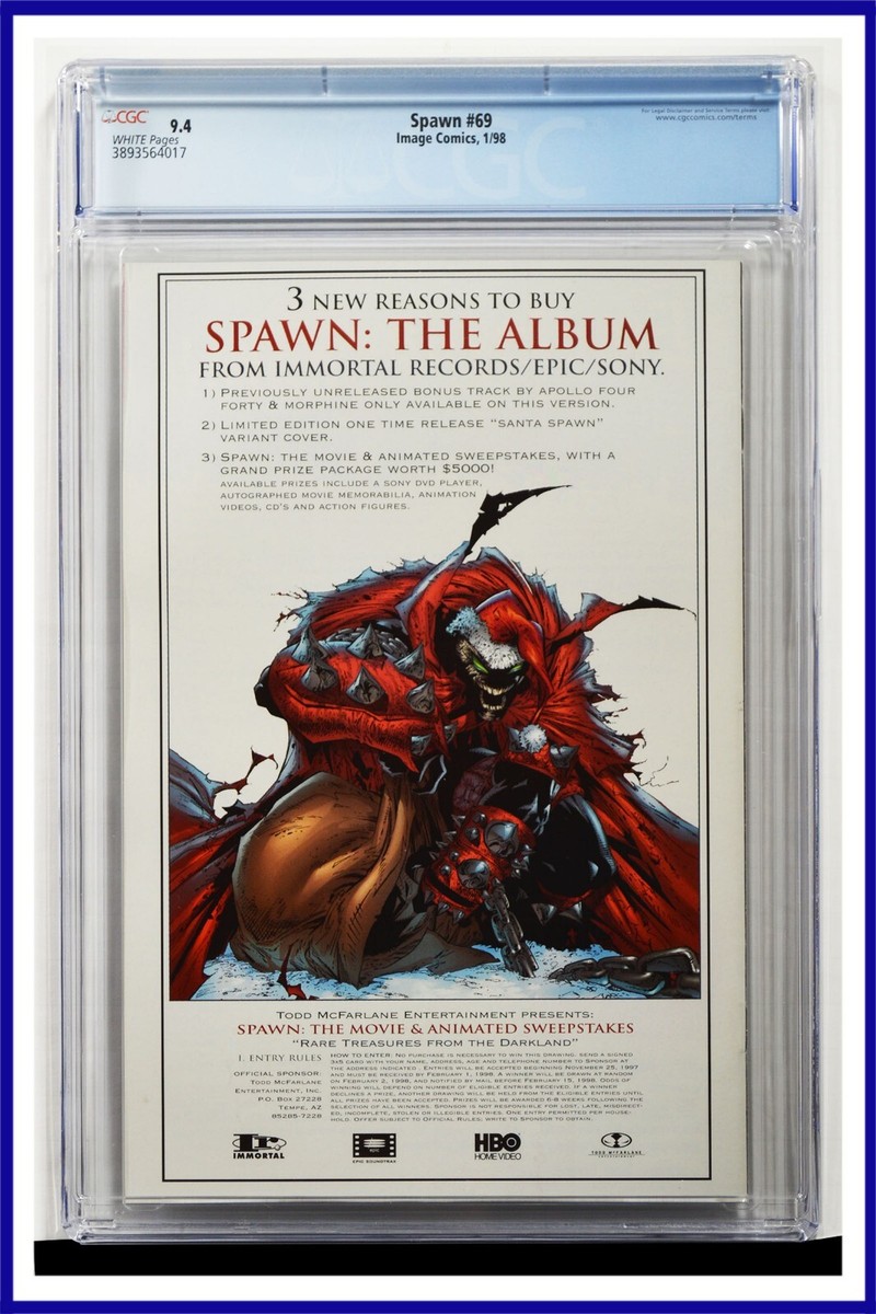 Spawn #69 CGC Graded 9.4 Image January 1998 Todd McFarlane Cover