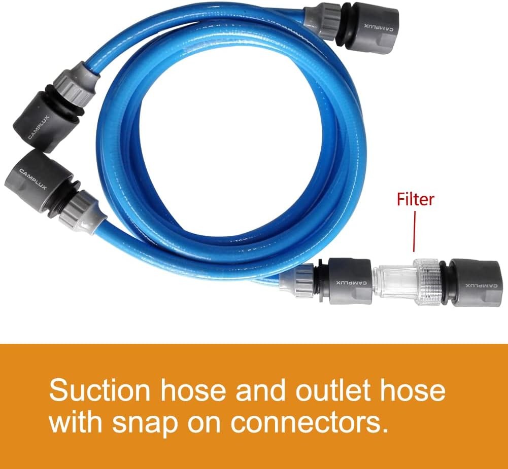 CAMPLUX 12V Water Pump Kit, 1.6 GPM 65 PSI High Pressure Pump for Caravan RV Boa