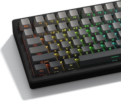 PBT 136 Tasten Transparente, Double Shot Profile Cherry Shine Through Keycaps...