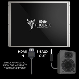 UNICO 30" Arcade Monitor, 4:3 Ratio LCD Gaming Monitor for HDMI/VGA/CGA/EGA