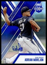 2017 PANINI ELITE EXTRA EDITION ADRIAN MOREJON 114 BLUE RC AUTOGRAPH 1/10 PADRES
