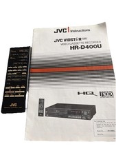 JVC Video Cassette Recorder D- 400U Manual And Remote