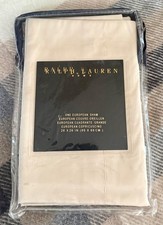 VERY RARE RALPH LAUREN HOME MADEMOISELLE 100 SILK EURO SHAM 1  CREAM