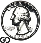 1952 Washington Quarter PROOF, Superb Gem PR++