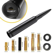 New Black Bullet Antenna 50 Cal For Car Chevy Silverado Dodge Ram Ford F150 F250 New Black Bullet Antenna 50 Cal For Car Chevy Silverado Dodge Ram Ford F150 F250