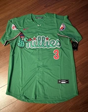 UNIQUE 2025 GREEN Philadelphia Phillies Philly Phanatic Harper Stitched Jersey