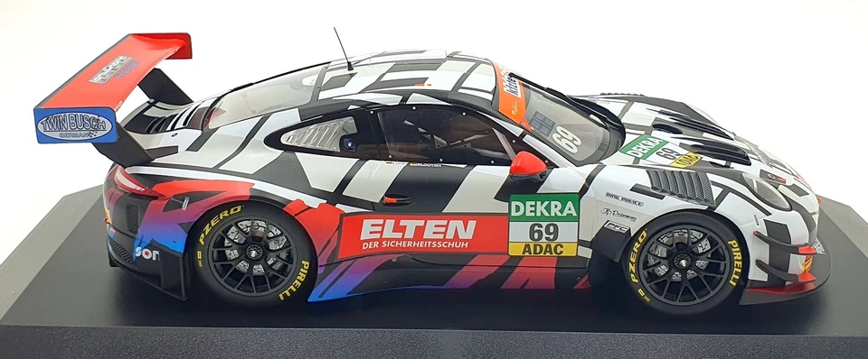 Minichamps 1/18 scale 153 186969 - Porsche 911 GT3 R Iron Force ADAC GT 2018 #69 - Image 4 of 4