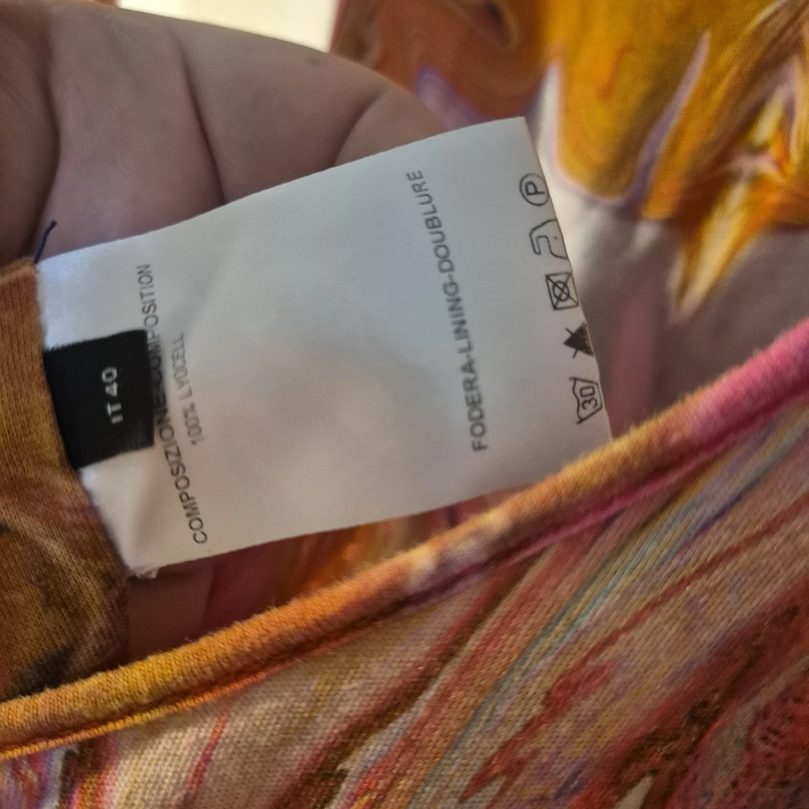 Abito tubino MCQ By Alexander McQueen tie dye donna taglia IT 40 UK 12 rosa