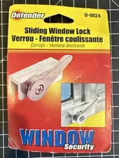 Defender Sliding Window Lock, Silver U 9824 Brand New Factory Sealed