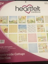 Heartfelt Creations Countrysdie Cottage Collection 24 pk 12 x 12 Paper Pad