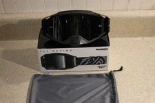 Fly Racing Zone Elite Goggles Grey/Black Black Mirror Lens 37-5516 8759 Z3