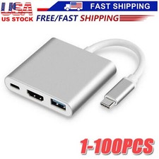 USB-C TypeC HDMI Adapter Cable Converter Hub for M acbook Android Phone HDTV LOT