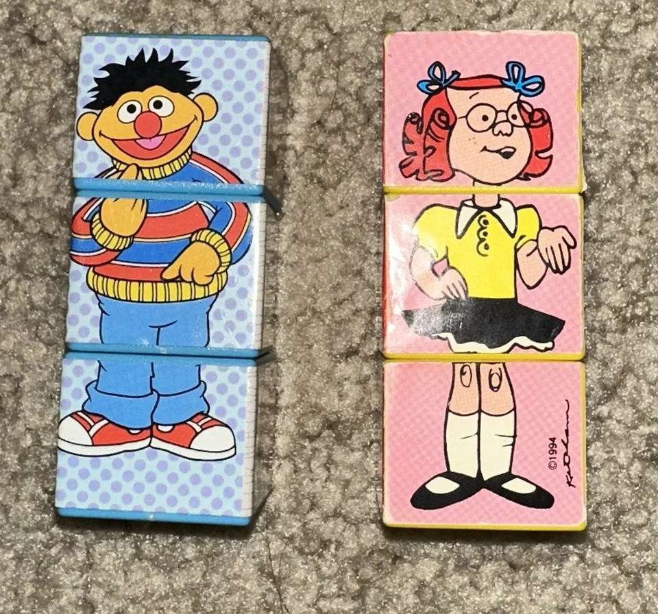 2 Rompecabezas de Bloques Vintage Calles Sésamo 99' y Dennis La Amenaza 94' Foto 3 de 4