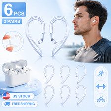 Ear Hooks for AirPods Adjustable Anti-Slip Soft Silicone Secure Fit Covers 3Pair