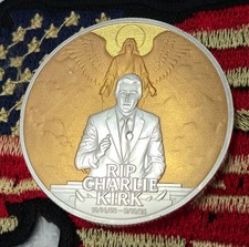 Charlie Kirk Gold Silver Coin US President Donald Trump Signature Angel Murder