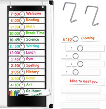 Daily Schedule Pocket Chart, Visual Schedule for Kids, Black
