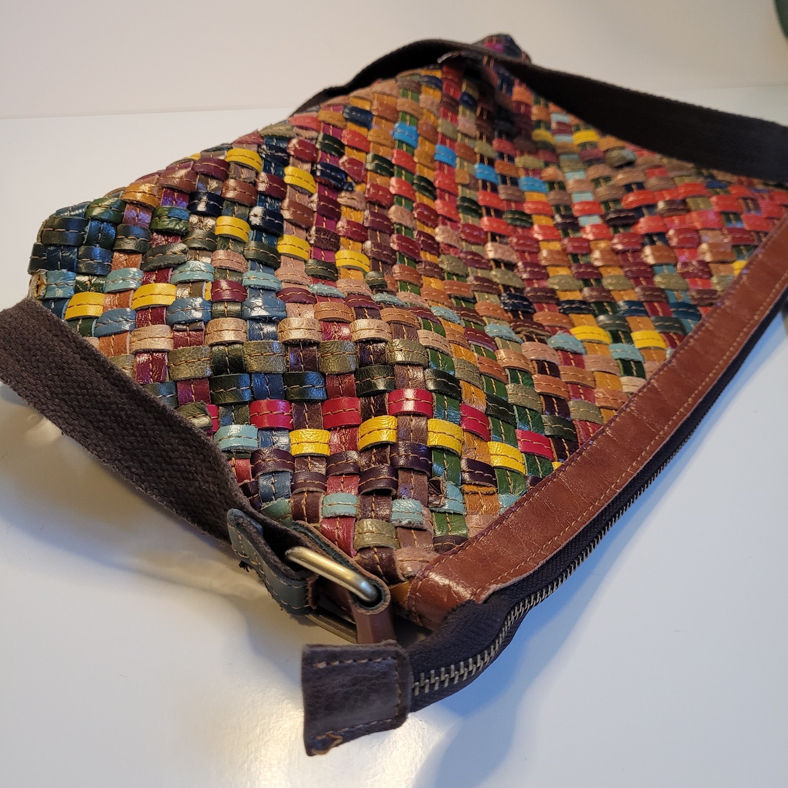 Ameri Leather Woven Shoulder Bag Stella Multicolo… - image 22