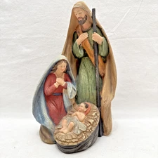 TII Collections Nativity Holy Family Mary & Joseph Baby Jesus X1294 9x6” Resin?