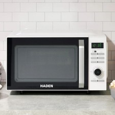 Haden 20L White Air Fryer Microwave Grill with Stainless Steel Interior