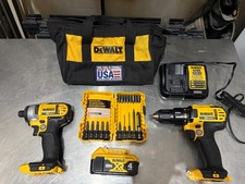 Dewalt 20V 1/4" 1/2" DCD780 DCF885 2-Drill Combo Kit MADE IN USA