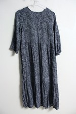 New Look Womens Leopard Tiered Maxi Dress - Blue - Size 8 (j75)
