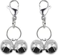 4 Sets Cat Bell for Dog Collar Charm Training Pet Pendant X-S, Silver