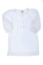 Lauren Ralph Lauren Dress Womens Cotton Embroidered Drawstring White XS New