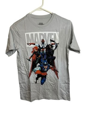 marvel studios captain american boys short sleeve tee shirt size large 10 12