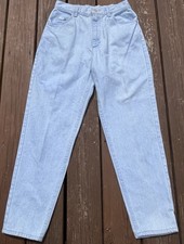 Vintage 90s Lee Mom Jeans Women's 12 Short 12S USA High Rise Light Wash Straight