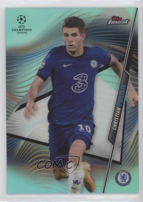 2020-21 Finest UEFA Champions League Aqua Refractor 15/75 Christian Pulisic 17rb