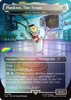 Plankton, Tiny Tyrant - Skrelv, Defector Mite (Rainbow Foil) - 1926 - NM - Se...