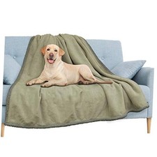 Waterproof Blanket for Couch, Sofa Waterproof Dog Blanket 90x90 Inches Taupe
