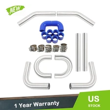 TURBO BOOST INTERCOOLER PIPING PIPE KIT 2.5" INCH 64mm UNIVERSAL ALUMINUM 8PCS