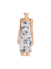 LAUNDRY Womens Gray Spaghetti Strap Square Neck Short Cocktail Sheath Dress 4