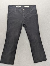 Pilcro And The Letterpress Stet Pants Womens 30 Black Corduroy Slim Stretch