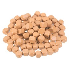 14mm Blank Wooden Dice, 100 Pack Unfinished Wood Cube Blocks, Orange