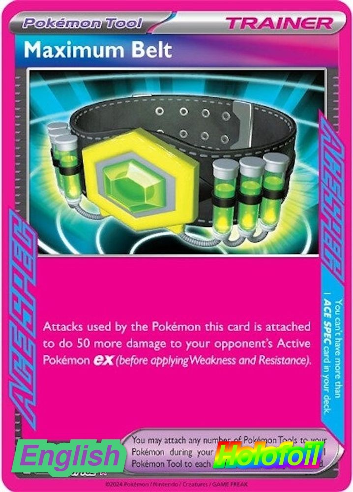 Pokemon- Maximum Belt [TEF - 154/162] Temporal Forces NM ACE SPEC Rare Holofoil