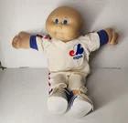 Vtg Cabbage Patch Kids Doll Montreal Expos Baseball Uniform 1980s