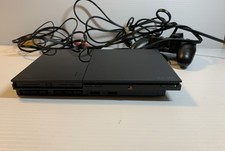 Sony PlayStation 2 PS2 Slim Black Console Bundle (SCPH-90001) Tested (Read)