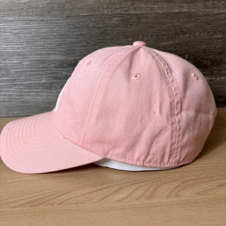 Los Angeles Dodgers Hat Cap Strap Back Pink White MLB Baseball Dad Hat - Image 4 of 4