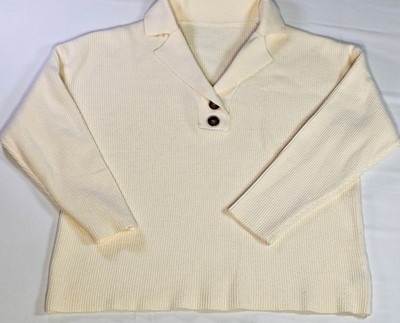 Lillusory women's V-neck pullover knitted sweater, Size M